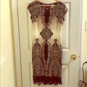 Black and Tan midi dress